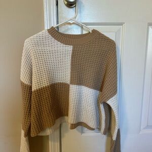 Small Womans Color Block Knit Sweater By Jessica Simpson